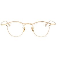 TITANOS × FACTORY900 (チタノス×ファクトリー900) MF002 01 41 PURE TITANIUM オクタゴン メガネ GOLD / 眼鏡 ゴールド 日本製 ピュア チタン 