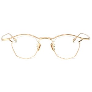 画像1: TITANOS × FACTORY900 (チタノス×ファクトリー900) MF002 01 41 PURE TITANIUM オクタゴン メガネ GOLD / 眼鏡 ゴールド 日本製 ピュア チタン 