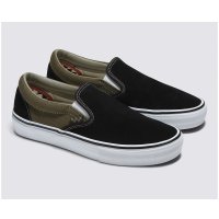 USA買付 Vans SKATE Slip-On BLACK×OLIVE /ヴァンズ バンズ スケート スリッポン ブラック×オリーブ