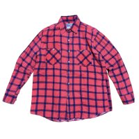90年代 VINTAGE 古着 AMERICAN EDITION チェック柄 プリントネルシャツ RED /ヴィンテージ アメリカンエディション レッド