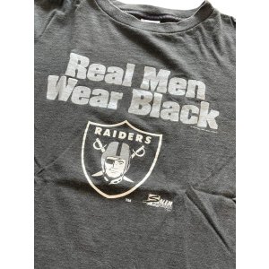 画像3: 90年代 VINTAGE 古着 NFL RAIDERS 3連プリント Tシャツ BLACK/ ヴィンテージ レイダース ブラック