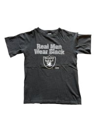 90年代 VINTAGE 古着 NFL RAIDERS 3連プリント Tシャツ BLACK/ ヴィンテージ レイダース ブラック