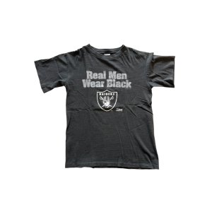 画像1: 90年代 VINTAGE 古着 NFL RAIDERS 3連プリント Tシャツ BLACK/ ヴィンテージ レイダース ブラック