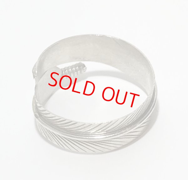 INDIAN JEWELRY NAVAJO族 FEATHER RING SILVER/ナバホ族 フェザー リング 刻印D インディアンジュエリー 1  - Drawing