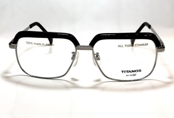 画像1: マルマン TITANOS T-829 チタン ブロータイプ メガネ BLACK/チタノス サーモント 眼鏡 ブラック 日本製 (1)