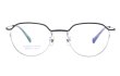 画像1: VIKTOR&ROLF (ヴィクター＆ロルフ) 70-0228-02  メタル ウエリントン メガネ BLACK×SILVER/ ブラック シルバー ツートーン 眼鏡 (1)