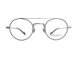 画像1:  yohji yamamoto (ヨウジヤマモト) 19-0027-5 ツーブリッジ メタル メガネ BLACK×GUN/ ブラック ガンメタル ティアドロップ 眼鏡 (1)