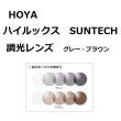 画像2: HOYA ハイルックス サンテック SUNTECH  度なしレンズ 調光レンズ 1.50球面 UVカット紫外線カット付 /GREY BROWN (2)
