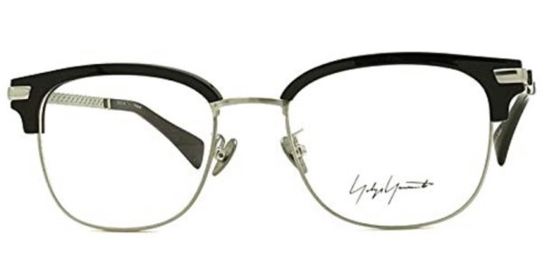 画像1:  yohji yamamoto (ヨウジヤマモト) 19-0021-1 ブロー メガネ BLACK/ サーモント ブラック 眼鏡 (1)