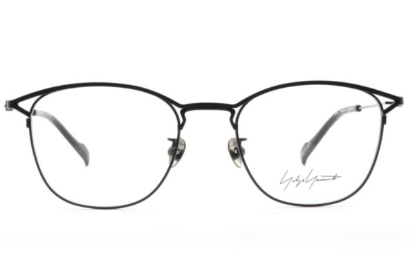 画像1:  yohji yamamoto (ヨウジヤマモト) 19-0045-1 メタル ウェリントン メガネ MATTBLACK/ マットブラック 眼鏡 (1)