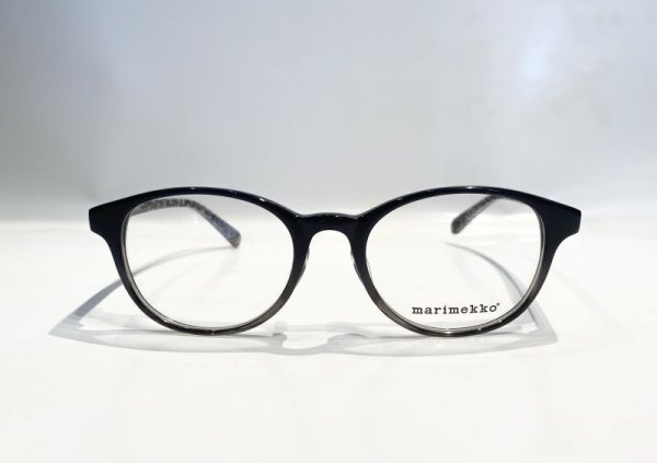 画像1: marimekko (マリメッコ) 32-0026-04 ウェリントン メガネ BLACK×LIGHT GREY/ ブラック×ライトグレー  眼鏡 (1)