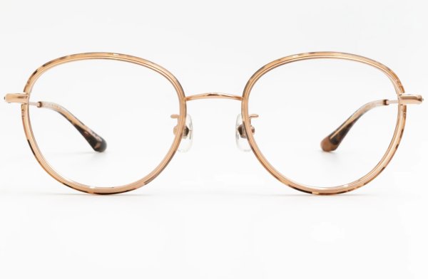 画像1: VIKTOR&ROLF (ヴィクター＆ロルフ) 70-0253-2 ボストン メガネ ROSE GOLD×BROWN MARBLE/ローズゴールド ブラウンマーブル　眼鏡 (1)