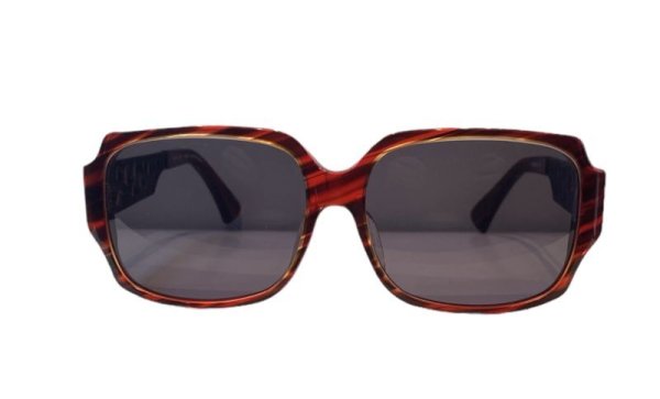 画像1: VINTAGE　90年代 JEAN LAFONT PARIS (ジャン ラフォン パリ) スクエア サングラス BROWN × RED/ヴィンテージ デッドストック ブラウンササ ×レッドササ 眼鏡 (1)