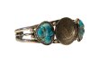 画像5: INDIAN JEWELRY  Taos Pueblo族 lawrence archuleta作 SILVER×KINGMANTURQUOISE COIN BANGLE /タオスプエブロ族 シルバー コイン キングマンターコイズ バングル インディアンジュエリー  (5)