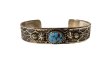 画像4: INDIAN JEWELRY  NAVAJO族 HENRY MARIANO作 SILVER×GOLDENHILL TURQUOISE スタンプワーク BANGLE /ナバホ族 ヘンリーマリアーノ作 シルバー ゴールデンヒル ターコイズ バングル インディアンジュエリー  (4)