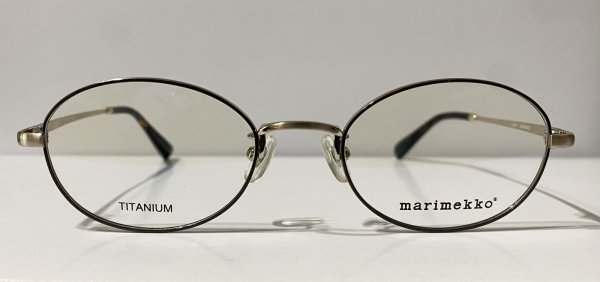 画像1: marimekko (マリメッコ) 32-0018-02 Carita メタル オーバル メガネ GOLD×BROWN TORTOISE/ゴールド×ブラウン ベッコウ柄  眼鏡 (1)