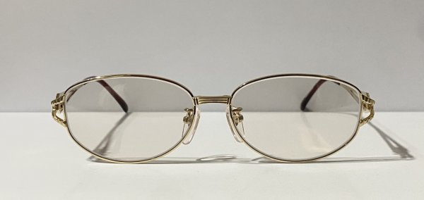 画像1:   VINTAGE 90's Yves SaintLaurent Paris (イヴサンローラン パリ) チタン メタル サングラス GOLD×PURPLE×BROWN LENS/90年代 ヴィンテージ デッドストック ゴールド パープル ブラウンレンズ (1)