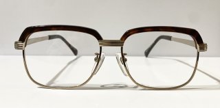 増永眼鏡 MASUNAGA 本べっ甲 チタン ブロータイプ メガネ BROWN