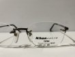 画像2:   VINTAGE Nikon FOVIO TITEX  (ニコン) FV9711T チタン メタル ツーポイント メガネ GUNMETAL×CLEAR LENS/ヴィンテージ デッドストック ガンメタル クリアレンズ (2)