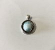 画像1: INDIAN JEWELRY  NAVAJO族 ANNIE MCCRAY作  LARIMAR シルバー ネックレストップ/ナバホ族  ラリマー ストーン インディアンジュエリー　 (1)