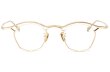 画像1: TITANOS × FACTORY900 (チタノス×ファクトリー900) MF002 01 41 PURE TITANIUM オクタゴン メガネ GOLD / 眼鏡 ゴールド 日本製 ピュア チタン  (1)