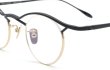 画像4: TITANOS × FACTORY900 (チタノス×ファクトリー900) MF001 03 41 PURE TITANIUM ラウンド メガネ BLACK×GOLD / 眼鏡 ブラック×ゴールド 日本製 ピュア チタン  (4)