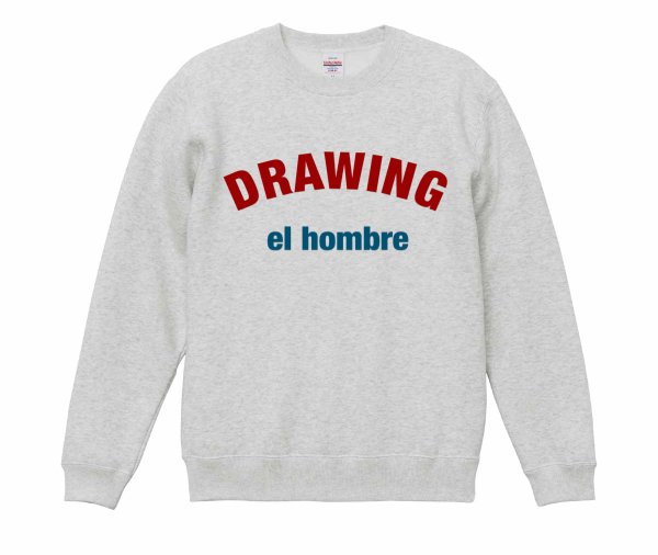 画像1: Drawing (ドローイング) ORIGINAL ARCH LOGO SWEAT PULLOVER ASH×BURGUNDY×NAVY/ オリジナル アーチロゴ スウェット プルオーバー  バーガンディ ネイビー (1)