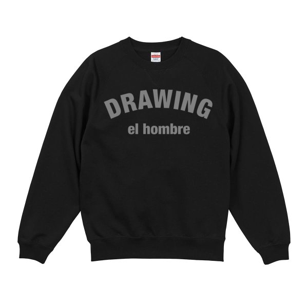 画像1: Drawing (ドローイング) ORIGINAL ARCH LOGO SWEAT PULLOVER BLACK×GRAY / オリジナル アーチロゴ スウェット プルオーバー ブラック (1)