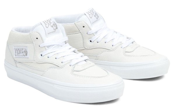 画像1: USA買付 VANS SKATE HALF CAB DAZ White/ヴァンズ バンズ スケート ハーフキャブ レザー ホワイト【箱無し】 (1)