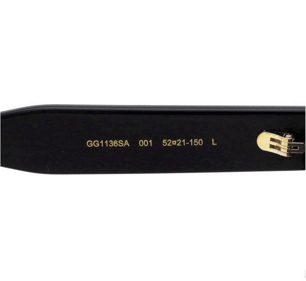 画像7: GUCCI (グッチ) GG1136SA 001 スクエア サングラス BLACK× SMOKE LENS /ブラック スモークレンズ (7)