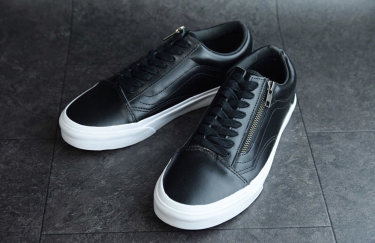 日本未入荷 VANS OLD SKOOL ZIP SMOOTH LEATHER /BLACK ヴァンズ