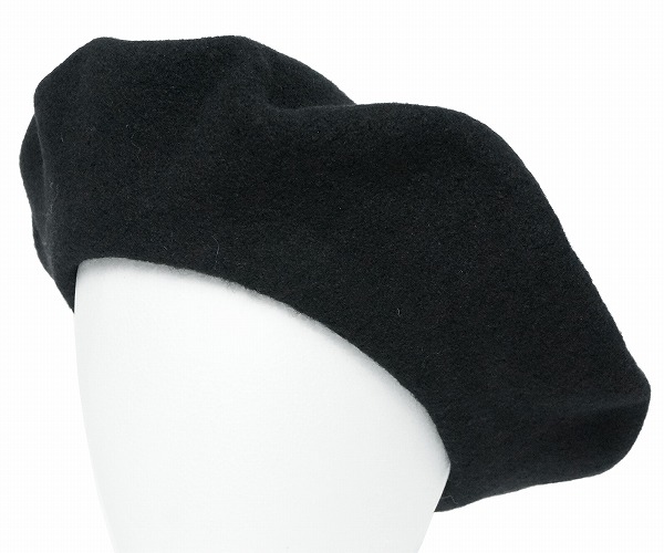 NEW YORK HAT(ニューヨークハット) 4005 11-1/2 Inch Wool Beret BLACK/ウール ベレー帽 ブラック -  Drawing