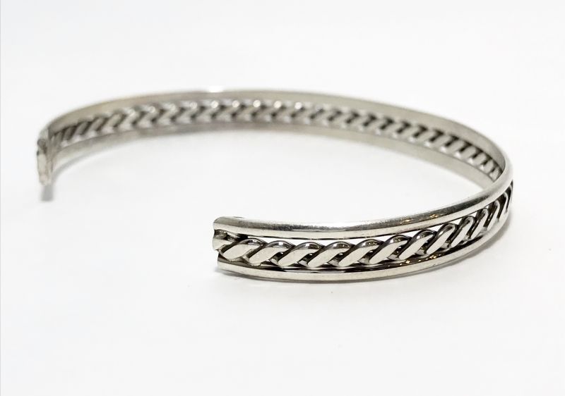 INDIAN JEWELRY NAVAJO族 フロントツイスト BANGLE SILVER /ナバホ族