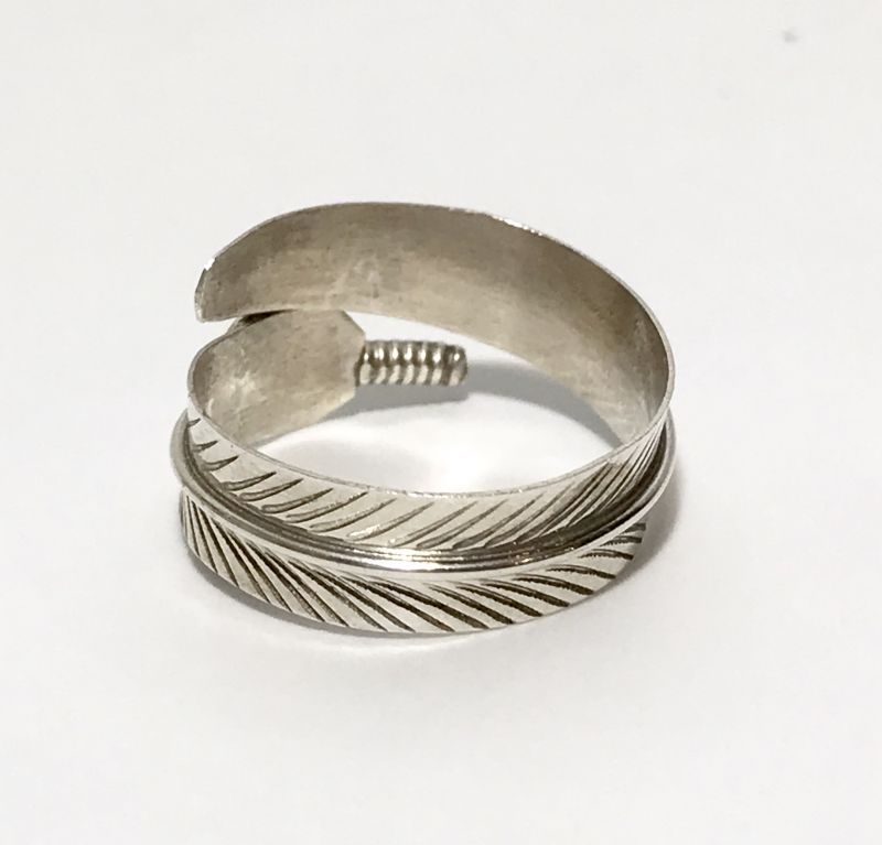 INDIAN JEWELRY NAVAJO族 FEATHER RING SILVER/ナバホ族 フェザー