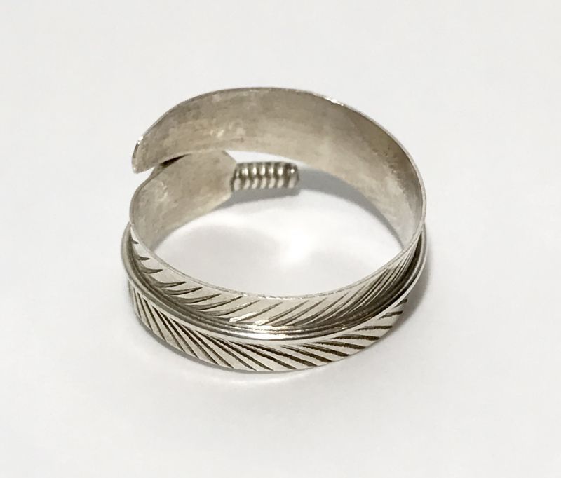 INDIAN JEWELRY NAVAJO族 FEATHER RING SILVER/ナバホ族 フェザー