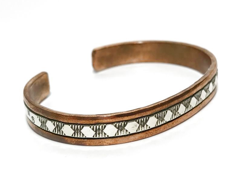 INDIAN JEWELRY NAVAJO族 WYLIE SECATERO作 コンビ BANGLE SILVER