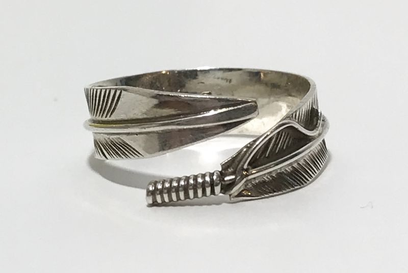 INDIAN JEWELRY NAVAJO族 FEATHER RING SILVER/ナバホ族 フェザー 