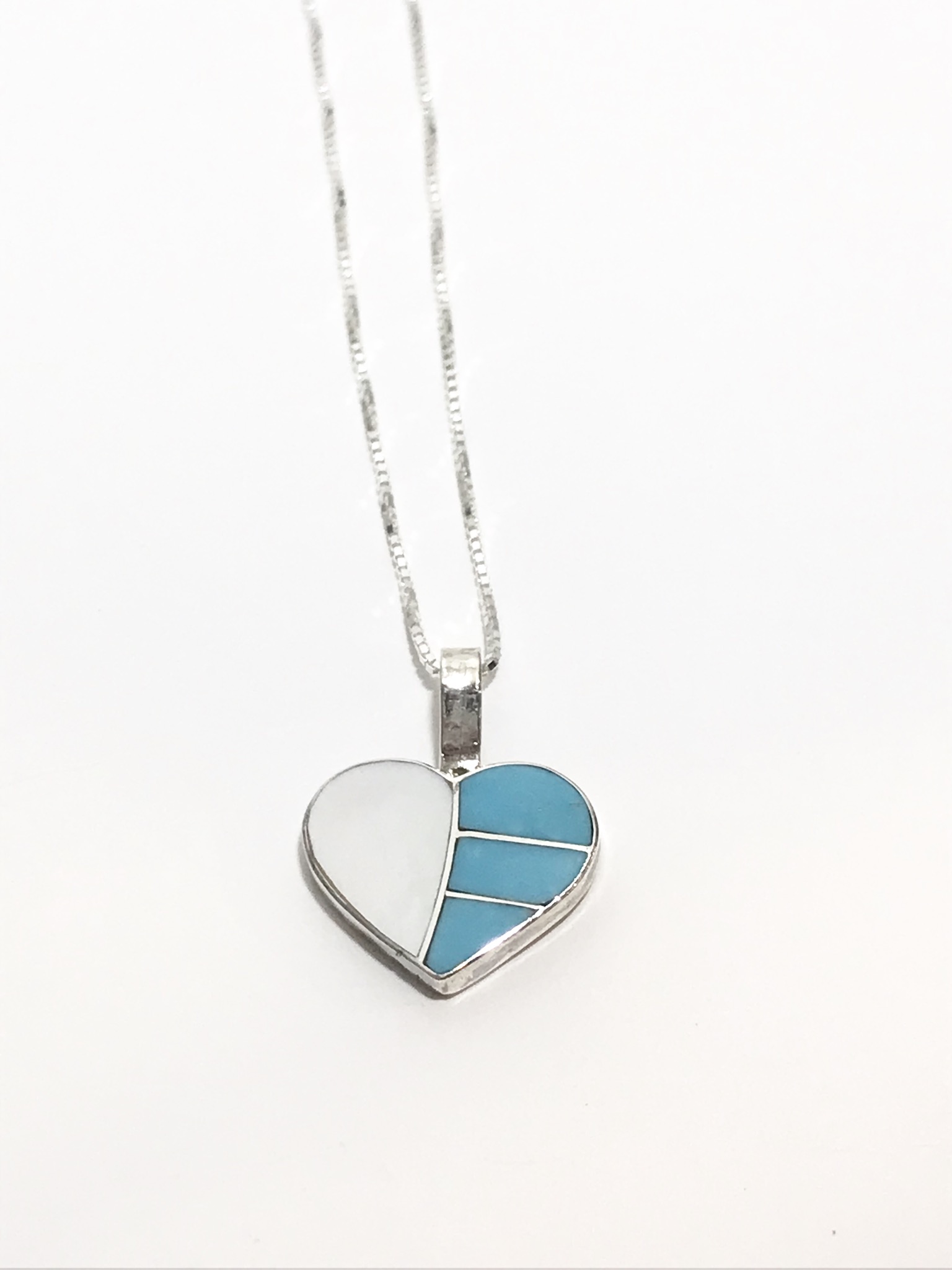 INDIAN JEWELRY NAVAJO族 HEART NECKLESS TURQUOISE SHELL /ナバホ族