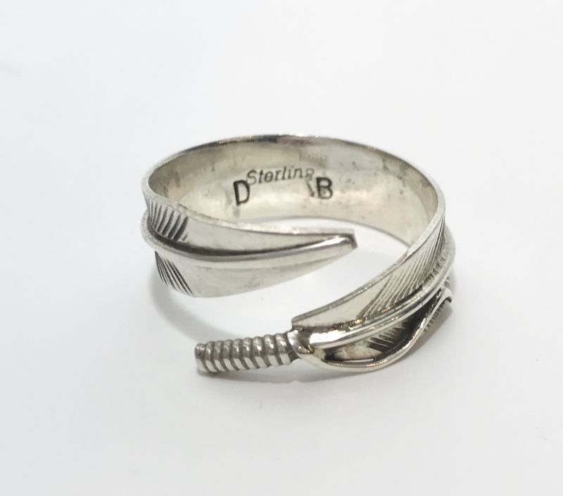 INDIAN JEWELRY NAVAJO族 FEATHER RING SILVER/ナバホ族 フェザー ...